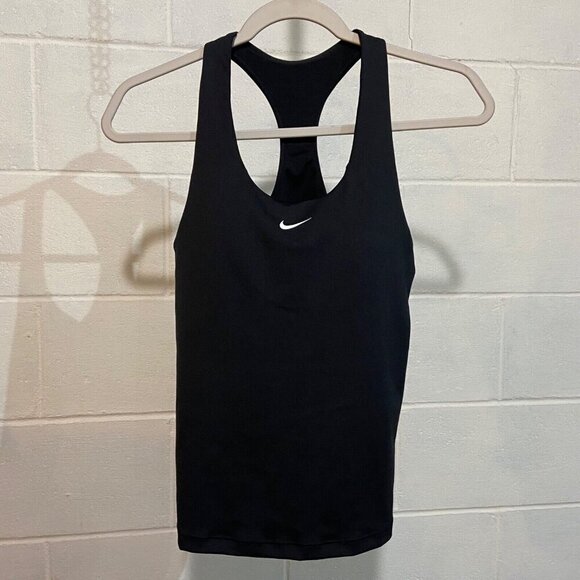 Nike Other - Nike Women's Swoosh Racerback Sports Bra Tank Medium Black Padded Workout NWT